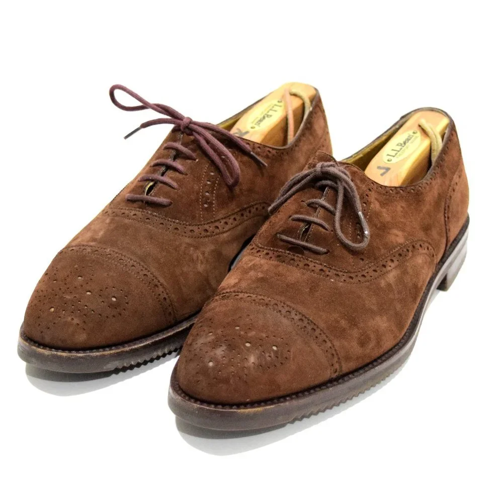 Cole Haan‎ Brown Suede Cap Toe Oxford Shoes 10 D